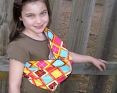 Doll Sling - Children's Toy Pouch - snuggly flannel great for imaginative play