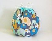 Round drawstring bag -- Elephant