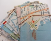 Slim Wallet- Vintage Peninsula Bay Area Map- Choose 1