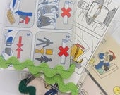 Luggage Tag- made from real airline safety cards- Choose 1