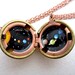 Solar System Locket - Sun & Planets in Outerspace, Original Hand-painted Vintage Jewelry