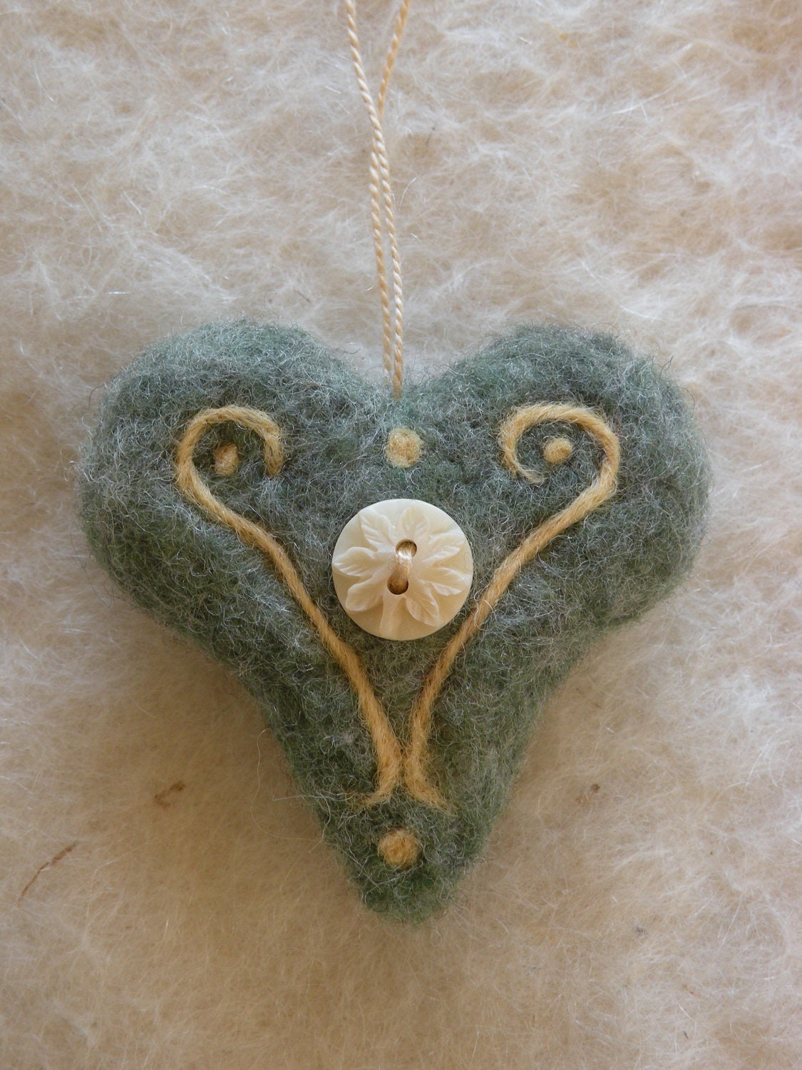 Needle felted heart...