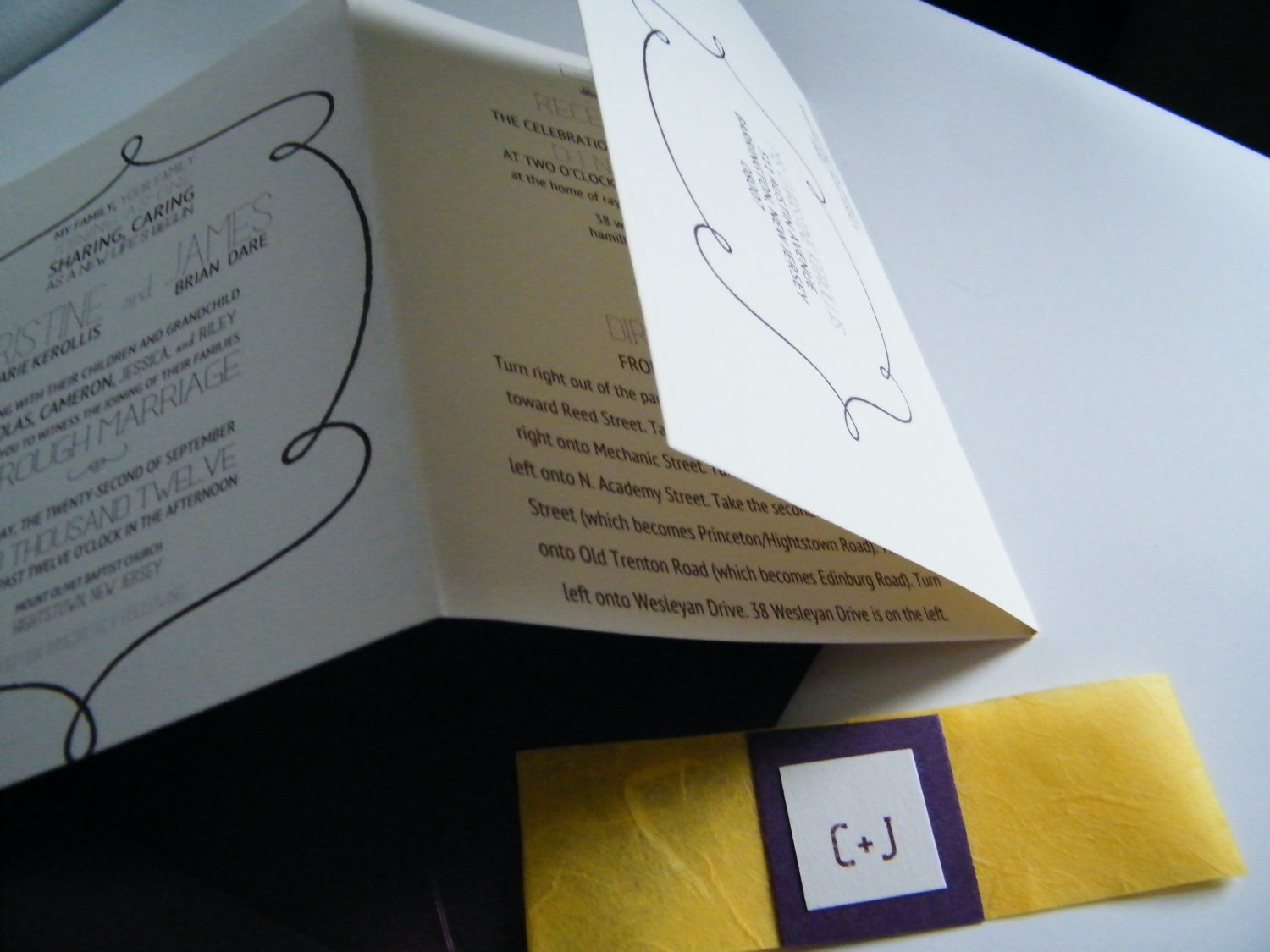 Garden Party Tri-Fold Wedding Invitation