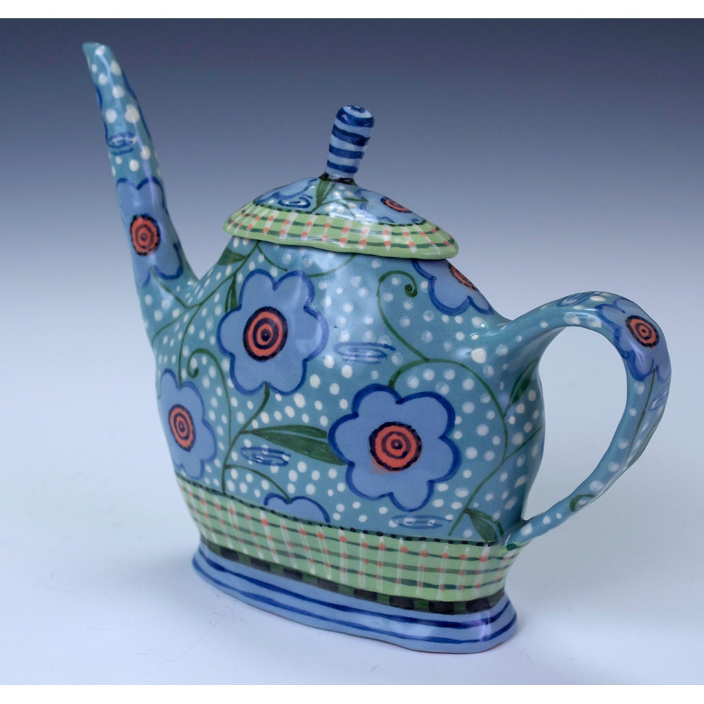 Teapot With Target Flowers.