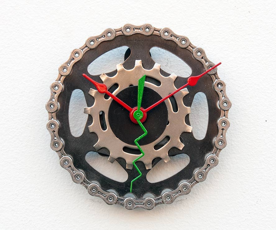 Recycled Shimano Bike cassette gear Clock