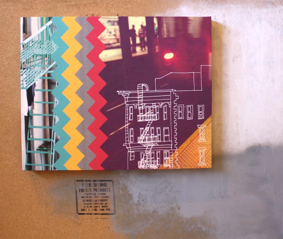 64 Hours in New York City - 16 x 20 Gallery Wrapped Textile Print - Design 2 - Gifts for Men - Dudes