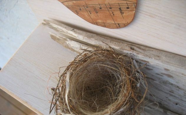 Wood Shelf  furniture Bird nest Rustic Primitive Cottage decor Beach Recycled wood shelves