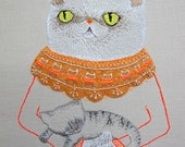 Squish-Faced Cat Embroidery