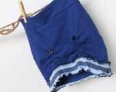 Blue girls skirt with ruffles