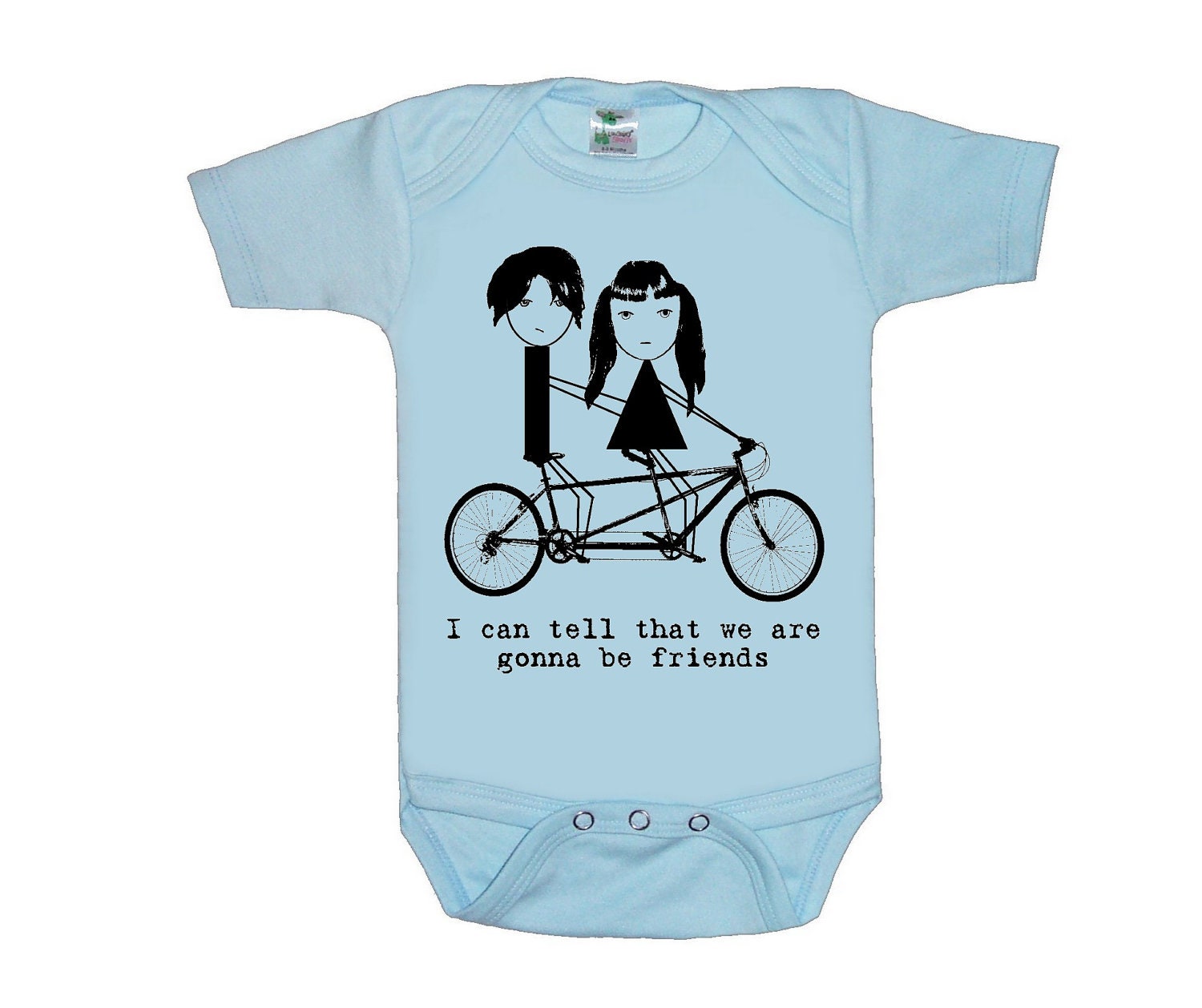 Jack and Meg I can tell that we are gonna be Friends baby bodysuit one piece creeper silkscreen screenprint Choose Size