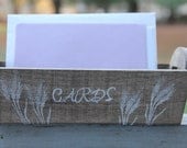Rustic wheat wedding Card Box with FREE SHIPPING