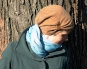 Wool and Angora Slouchy Hat in Honey Brown : Womens Hats, Mens Hats, kids Hats - Rita