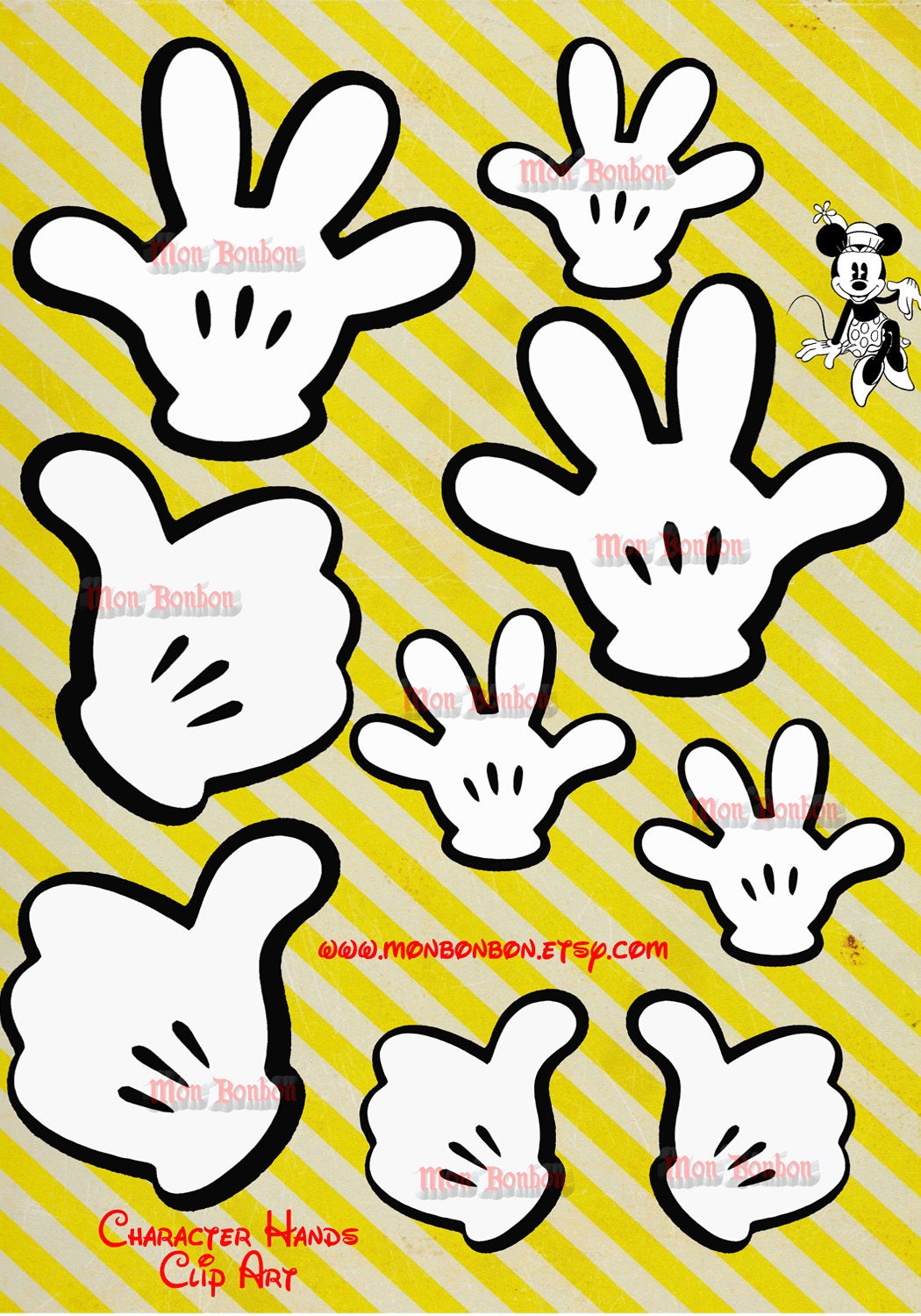 free mickey mouse glove clip art - photo #49