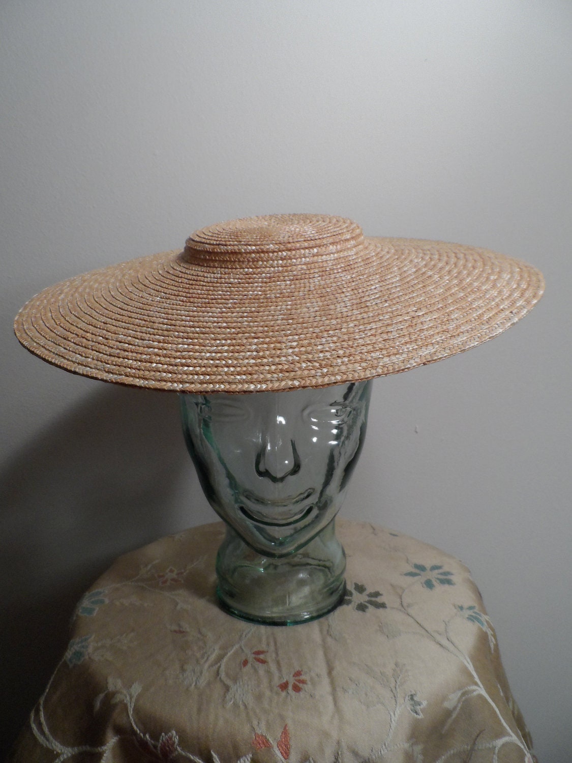 Natural Straw Hat 18th Century 17" Ready To Decorate.