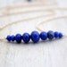 Lapis Lazuli Bar Necklace In Gold Filled, Graduated Cobalt Blue AAA Gemstone Necklace - Circlet