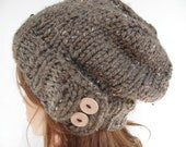 Slouchy Knit Hat - Barley Cloche Hat