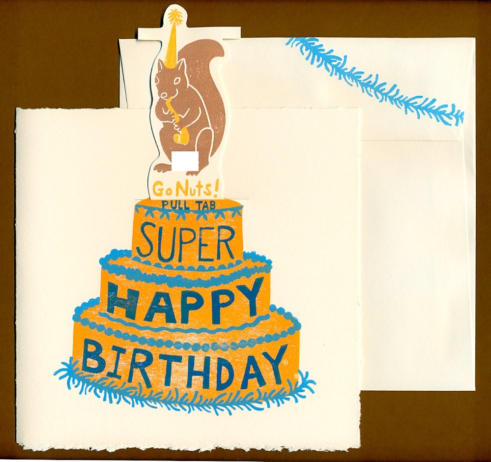 Indecent Squirrel Pop Up Birthday Card (Careful This May be Considered Mature)