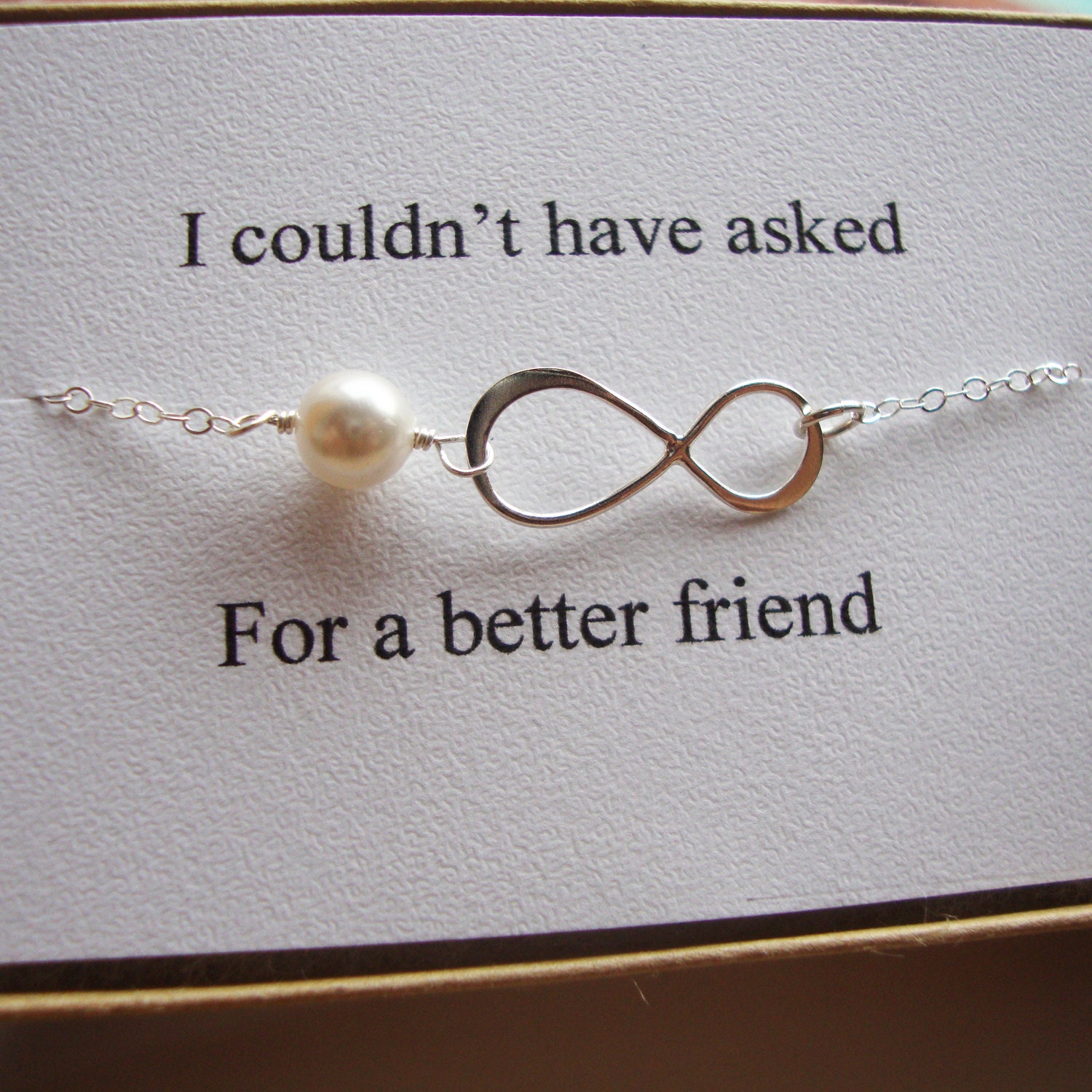 Best Friend, Maid of Honor, Bridesmaid Infinity Bracelet & Card Set, Bridal Party, Wedding Gift, Be My Bridesmaid, Thank you Bracelet
