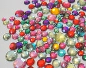 Acrylic Flatback Jewel Toned Round Gems for Crafts
