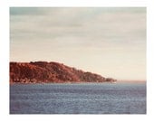 Landscape Photography, Autumn Peninsula, 8x10 Print, Fall Colors, Serene Nature Photo, Michigan, Fine Art Photograph