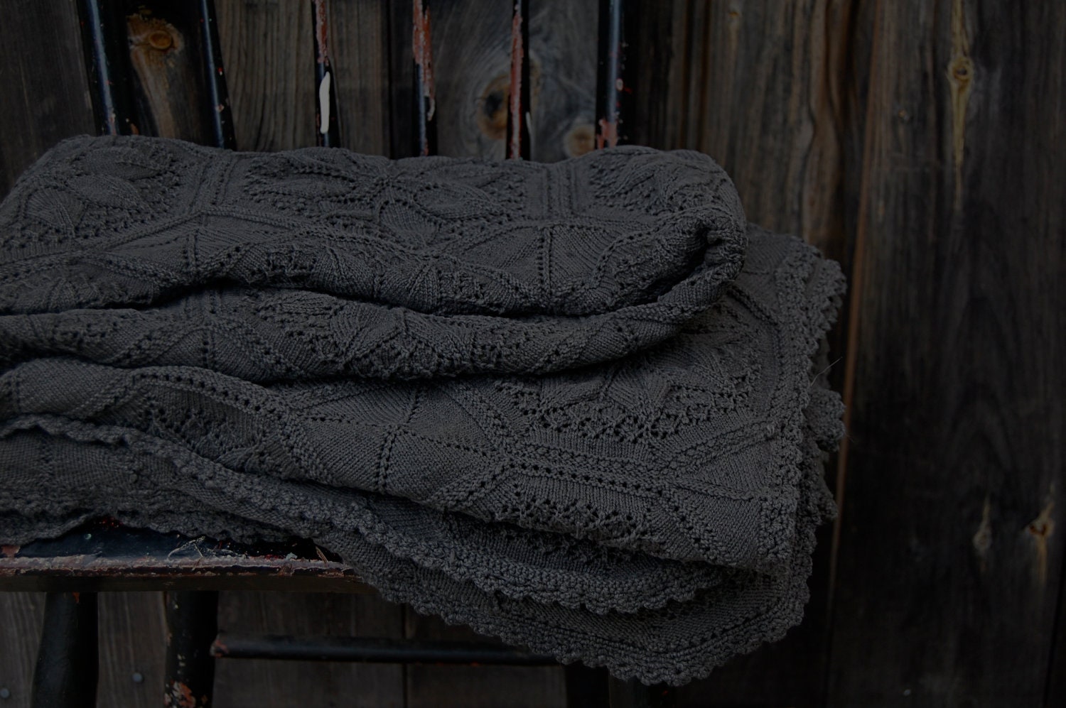 SALE vespertine hand dyed vintage bedspread large throw