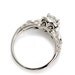 14K Vintage Diamond Halo Semi Mount Engagement Ring Custom Art Nouveau Platinum Bridal Jewelry