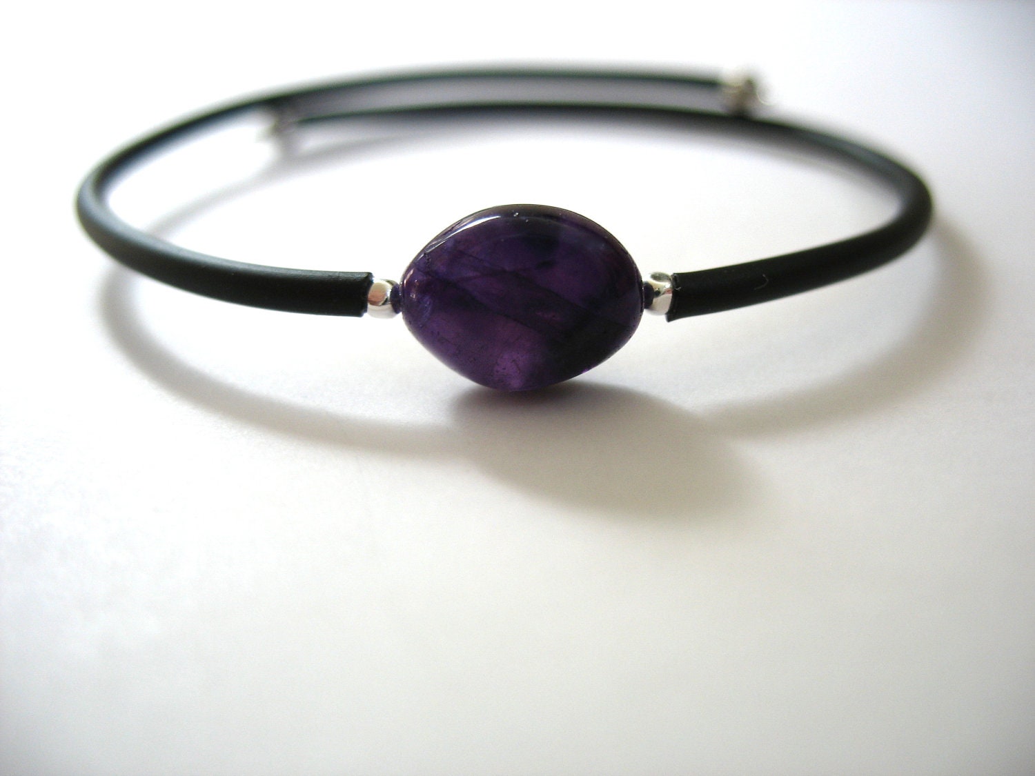 Amethyst Bracelet, Amethyst Stone Bounce Back Bracelet, Handmade Amethyst Jewelry, Free Shipping