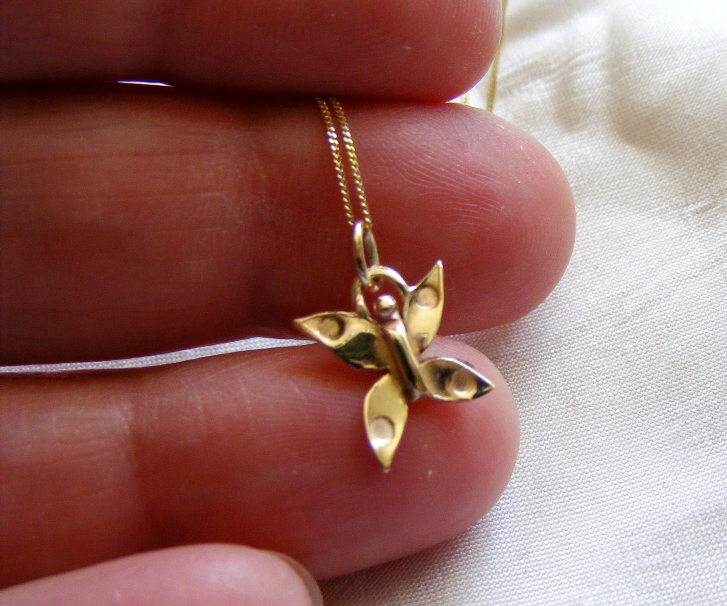 NEW 9k Gold Tiny Butterfly Pendant