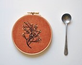 Swinging Tree III - original mixed media hand embroidery artwork