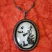 Peter Pan Necklace, pendant on chain - noir edition