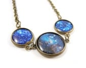 Blue Galaxy Necklace - Galaxy Jewelry - Nebula Pendant Necklace - Galaxy Jewelry