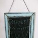 Hand Made Vintage Frame Jewelry Organizer in Spa Blue & Black