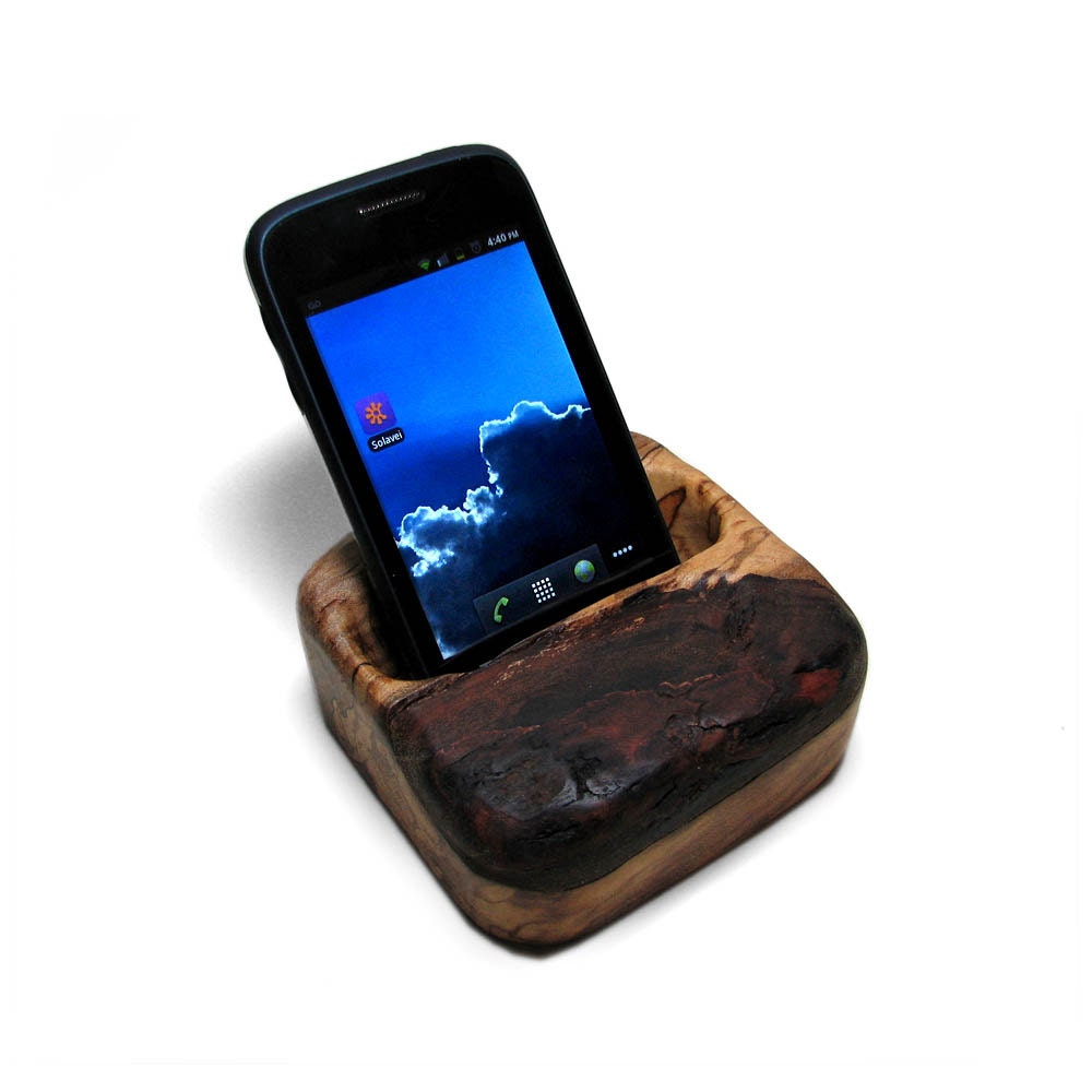 Panta Rei - Back To Nature - Organic Natural Ambrosia Maple Rustic Smartphone Holder by Tanja Sova
