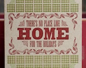 Home For The Holidays letterpress holiday card