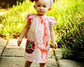 Whimsy Couture Sewing Pattern Tutorial ebook -- Pocket Peasant Top/Dress -- 0m - 12 girls PDF Instant