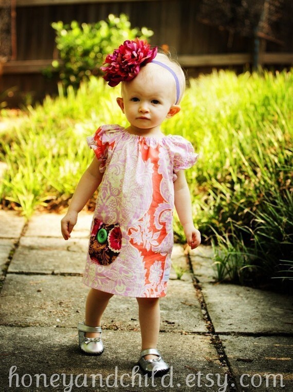 Whimsy Couture Sewing Pattern Tutorial ebook -- Pocket Peasant Top/Dress -- 0m - 12 girls PDF Instant