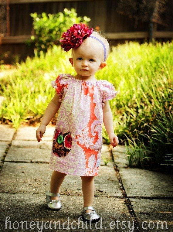 Whimsy Couture Sewing Pattern Tutorial ebook -- Pocket Peasant Top/Dress -- 0m - 12 girls PDF Instant