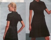 Chado Ralph Rucci Design Misses Dress & Belt Vogue V 1107 pattern, Size 14 to 20, Uncut