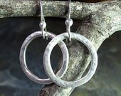 Hoop Earrings Rustic Silver - Summerlight Hoops