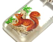 Red Squirrel resin pendant