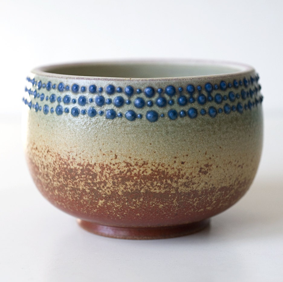 Spotted Turquoise Bowl, Stoneware