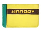 Teal Yellow Brown Ultra Slim Wallet