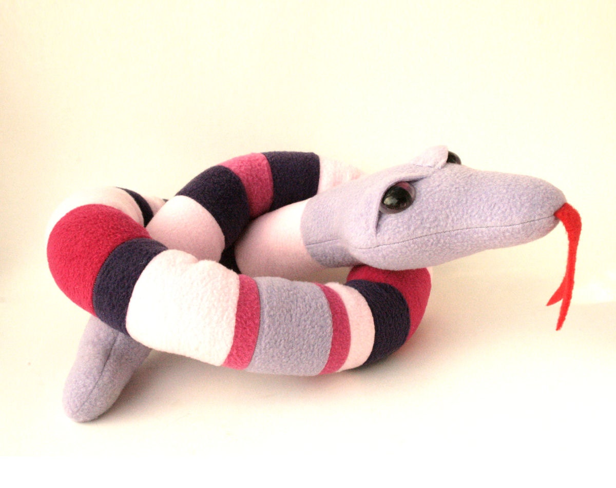 purple stuffed snake