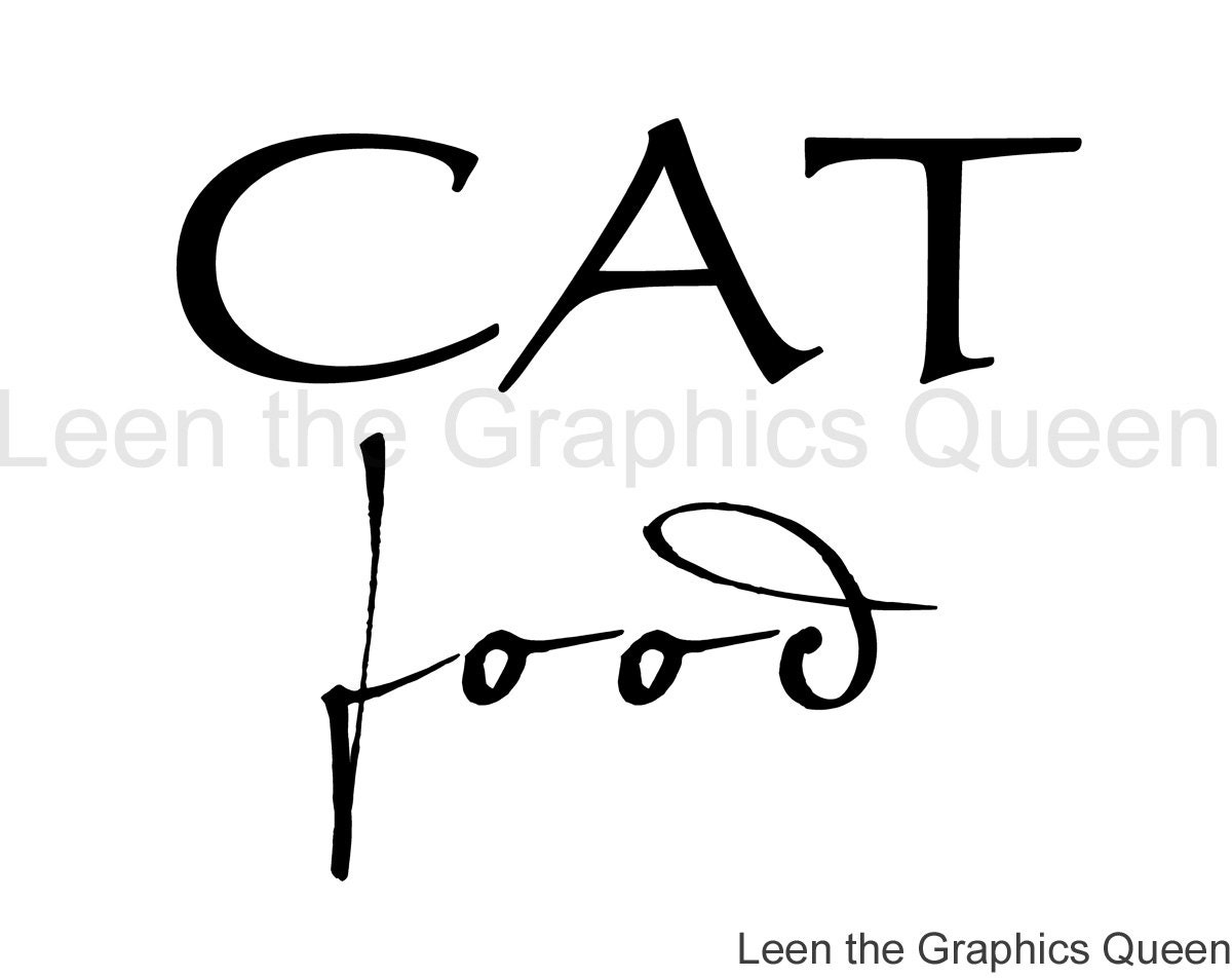 Cat Food Decal for Storage Container