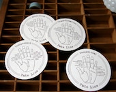 letterpress coasters palmistry fate