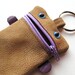 Keychain Recycled Leather Monster Pouch No.063