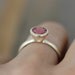 Bubble Gum Pink Tourmaline and 14k Yellow Gold Ring, Open Bezel Solitaire Design, Size 8 One of a Kind Ring