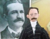 Wizard of Oz Author  L. Frank Baum Doll Miniature Art Collectible