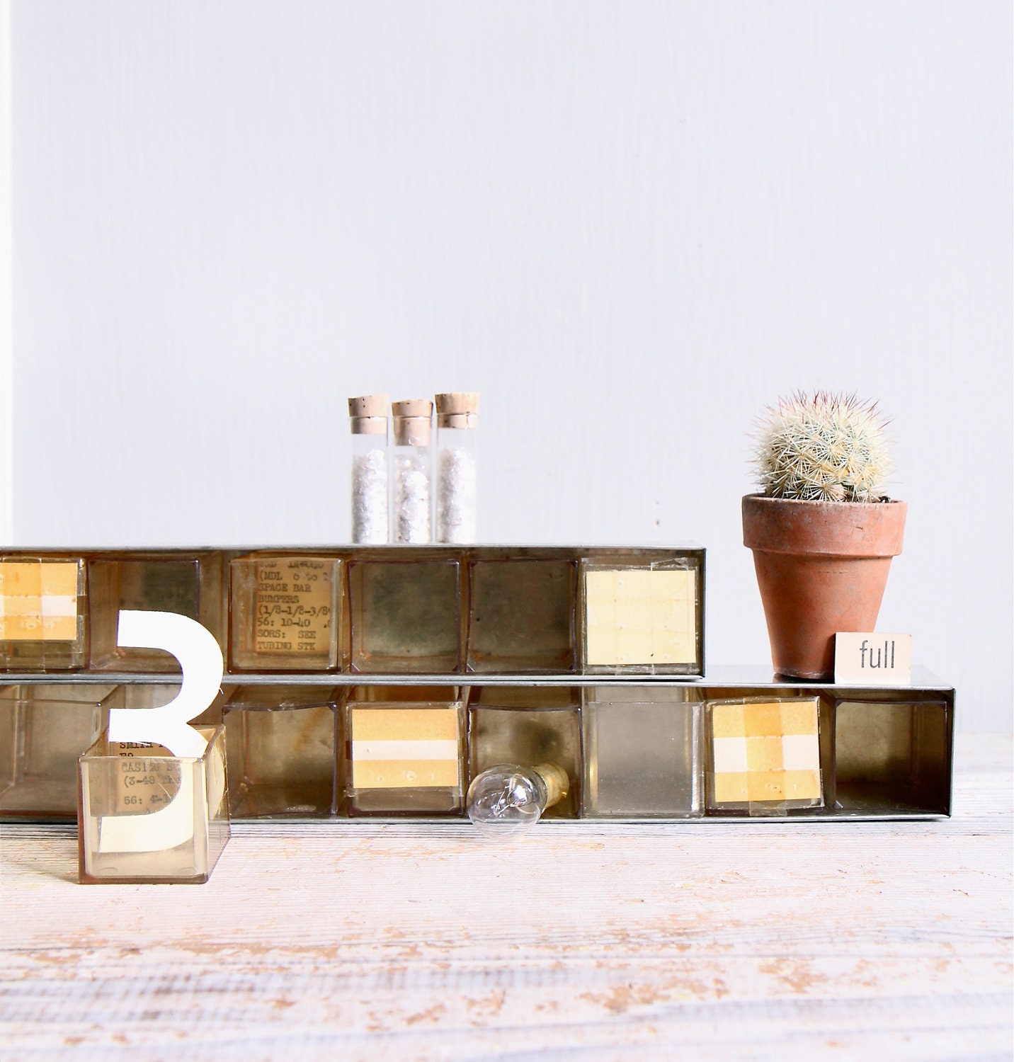 Vintage Industrial Storage Box Tray
