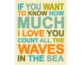 Children's Wall Art / Nursery Decor If You Want to Know How Much I Love You - 5x7 inch Poster Print